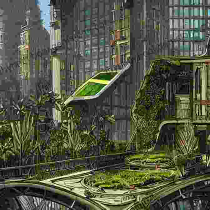 A Colorful Illustration Of A Solarpunk City With Glass Buildings And Lush Gardens Glass And Gardens: Solarpunk Summers