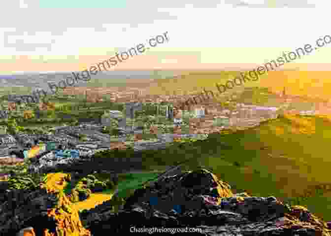 A Panoramic Illustration Of Arthur's Seat, Edinburgh's Iconic Volcanic Hill, With The City Skyline In The Distance. Edinburgh (Illustrations) Tom Geng