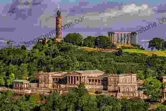 A Panoramic Illustration Of Calton Hill, With Its Classical Monuments And Stunning Views Of The City And The Firth Of Forth. Edinburgh (Illustrations) Tom Geng