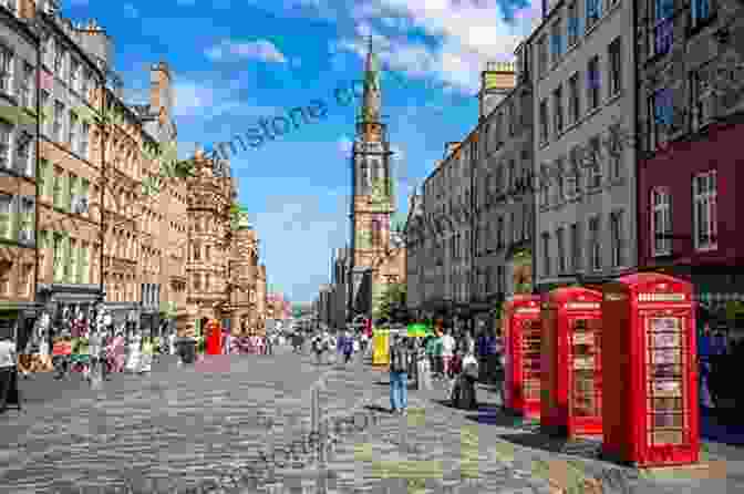 A Vibrant Street Scene Along The Royal Mile, With Its Historic Buildings, Colorful Shops, And Bustling Crowds. Edinburgh (Illustrations) Tom Geng