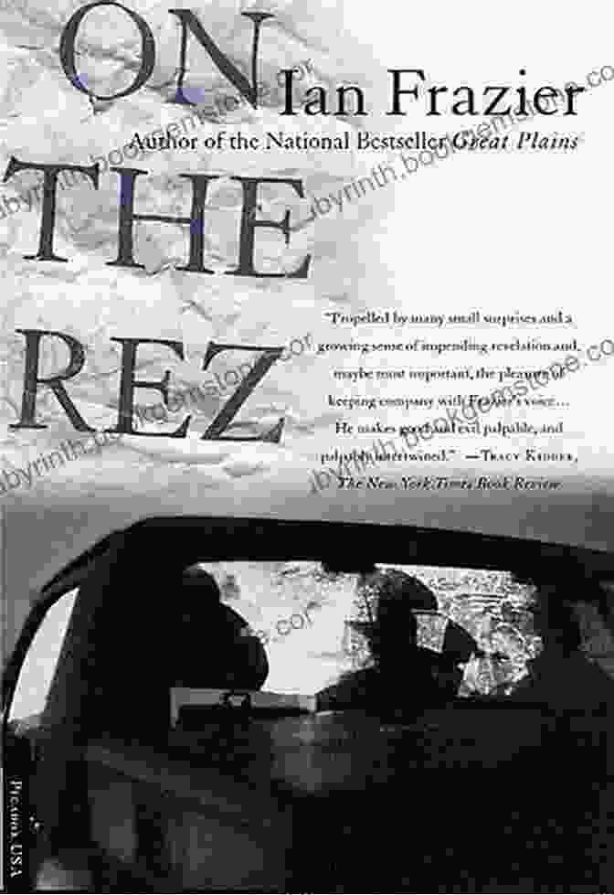 Book Cover Of On The Rez By Ian Frazier, Featuring A Black And White Photograph Of A Native American Man On A Horse. On The Rez Ian Frazier